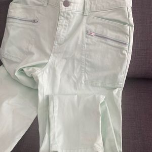 Calvin Klein Pistachio Pants with zippers